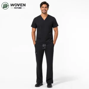 Shaoxing Woven Future V-Neck Unisex Medical Scrubs Set Custom Colors Woven Cotton Polyester Breathable Comfortable Hospital Use