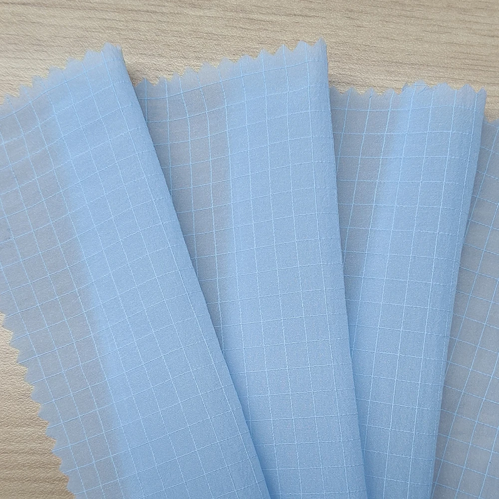 Shaoxing Yuyuan 100% Nylon Low Elastic Fabric 39GSM Ultra Thin Lightweight Breathable Soft Nylon Material for Sunscreen Coat - Image 2