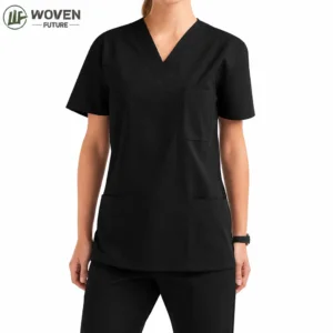 Shaoxing Woven Future Men Medical Scrub Sets V Neck Hospital Uniforms Straight Leg Pants Workwear for Healthcare Staff