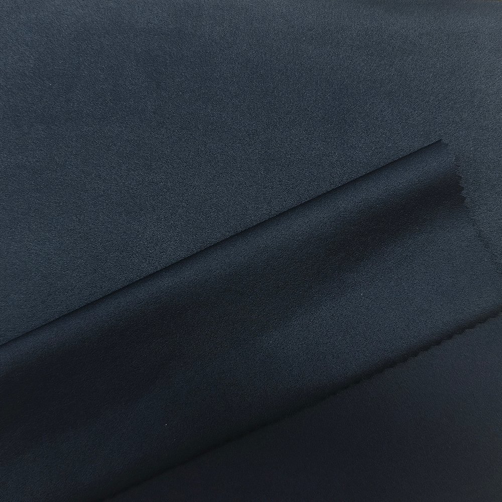 89% Polyester 11% Spandex 75D Satin Weave 4 Way Stretch Fabric 174gsm 150cm for Dress Shirt Jacket Pants Yoga Fitness Wear
